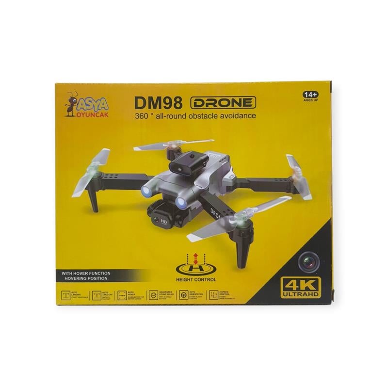 Asya DM98 Drone 4K Kameralı Katlanabilir Uzaktan Kumandalı Drone 