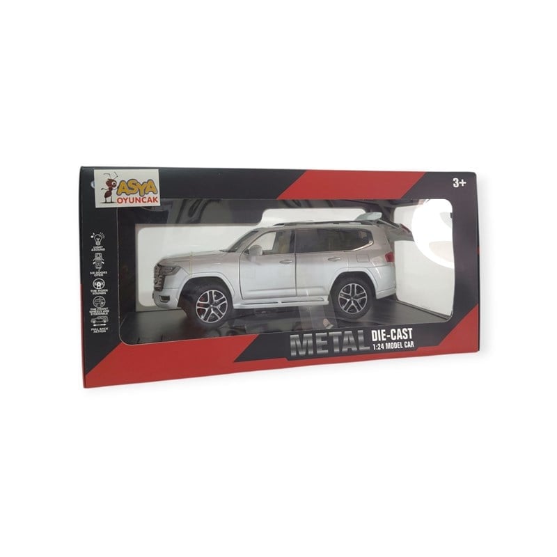 Asya Metal Die-Cast 1:24 Toyota Land Cruiser Model Araba 