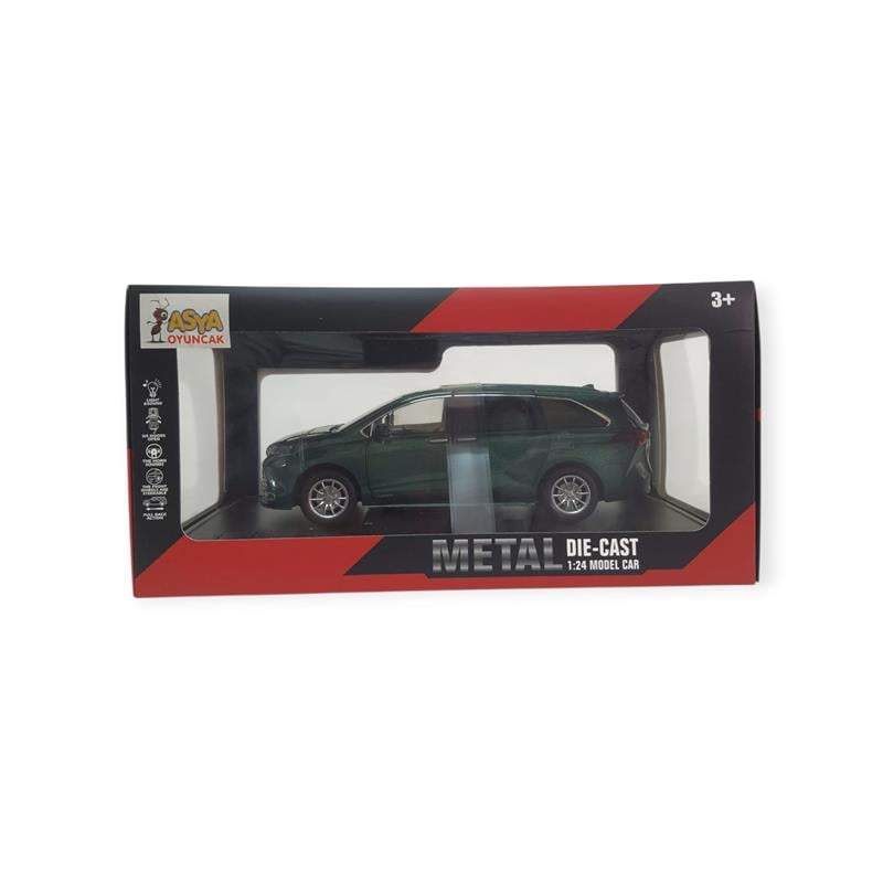 Asya Metal Die-Cast 1:24 Toyota Sienna Model Araba 