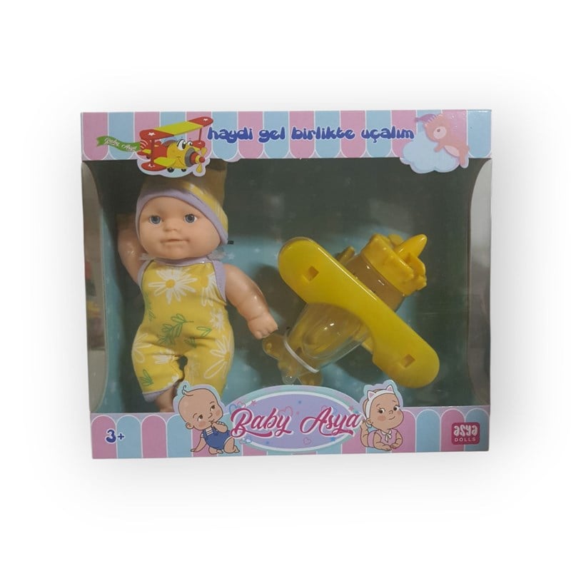 BABY ASYA BEBEK & UÇAK SETİ  'HAYDİ GEL BİRLİKTE UÇALIM'