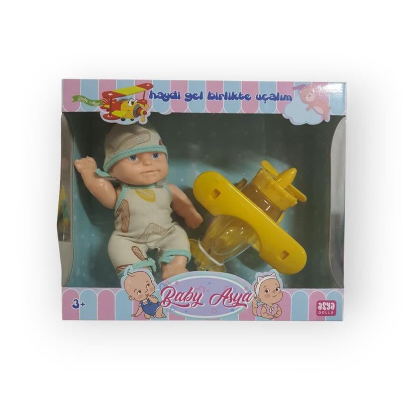 BABY ASYA BEBEK & UÇAK SETİ  'HAYDİ GEL BİRLİKTE UÇALIM'