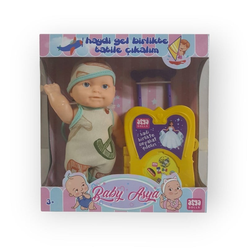 BABY ASYA BEBEK & VALİZ TATİL SETİ 'HAYDİ GEL BİRLİKTE TATİLE ÇIKALIM'