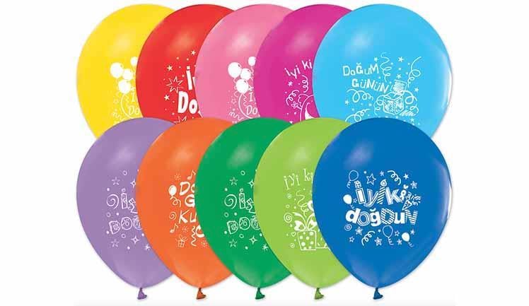Balon- Ay Yıldız Baskılı 100'lü Paket