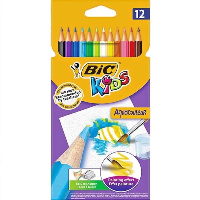 Bic Aquacouleur Kuru Sulu Boya 12 Renk Set