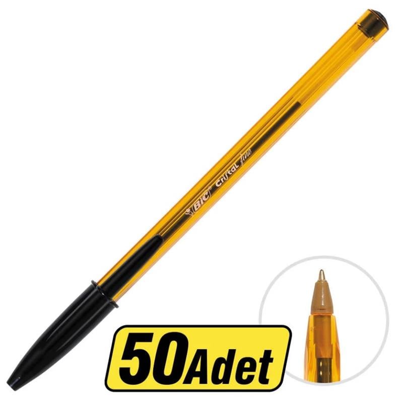 Bic Cristal Fine Tükenmez Kalem 0.8 mm Siyah 50'li Paket