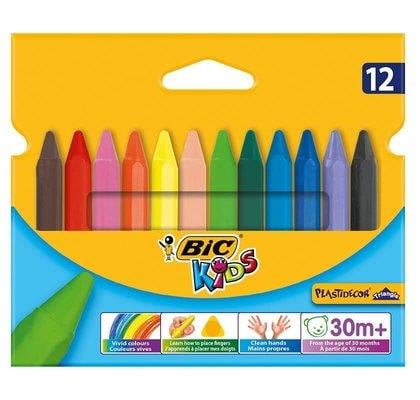 Bic Elleri Kirletmeyen Üçgen Pastel Boya 12'li Kutu