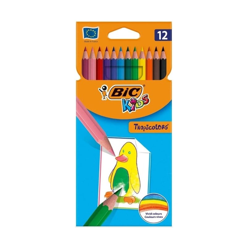 Bic Tropicolors Kuru Boya Kalemi 12 Renk Set