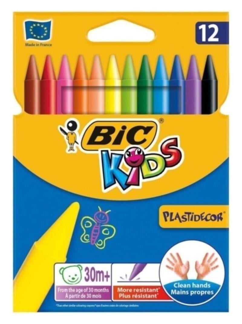 Bic Silinebilir Pastel Boya 12`li Kutu