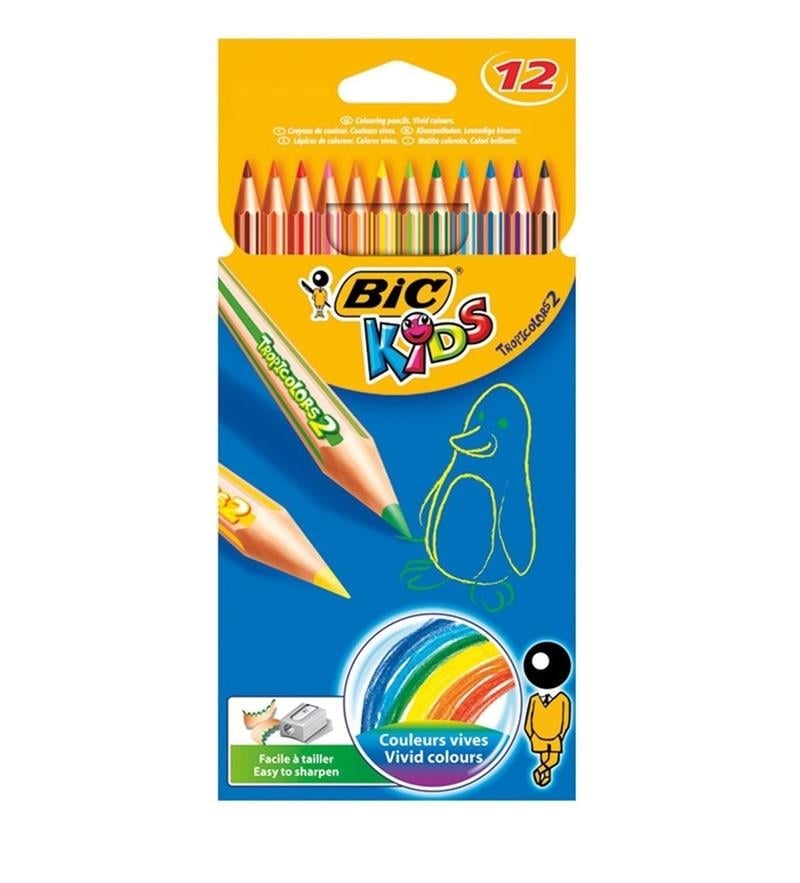 Bic Tropicolors Kuru Boya Kalemi 12 Renk Set