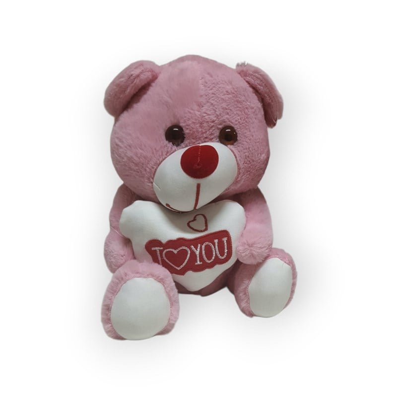 BİRİCİK 30 CM KALPLİ PELUŞ AYICIK  ' I LOVE YOU '