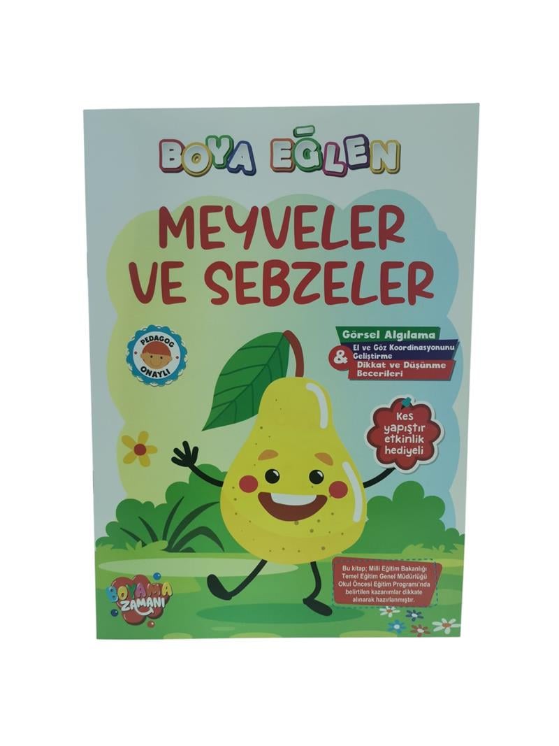 Boya Eğlen Boyama Meyveler ve Sebzeler