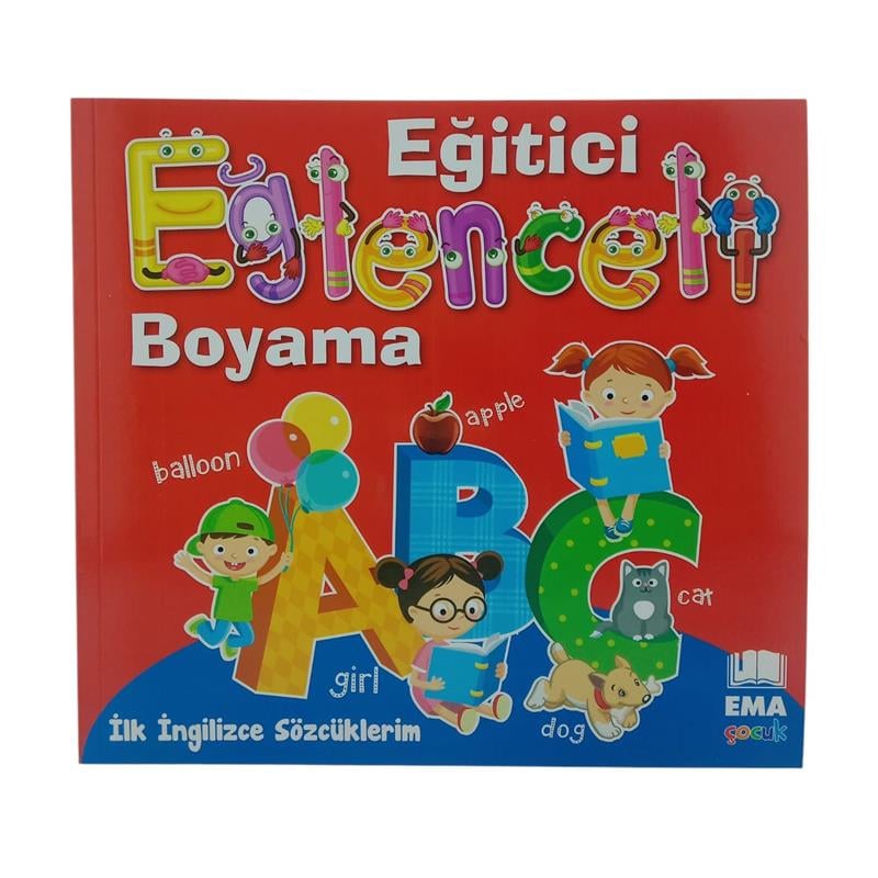 Boyama Kitabı Eğitici ve Eğlenceli İlk İngilizce Sözcüklerim Ema Çocuk