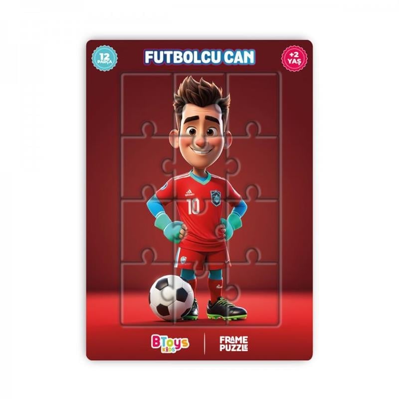 BTOYS KIDS 12 PARÇA PUZZLE FULBOLCU CAN