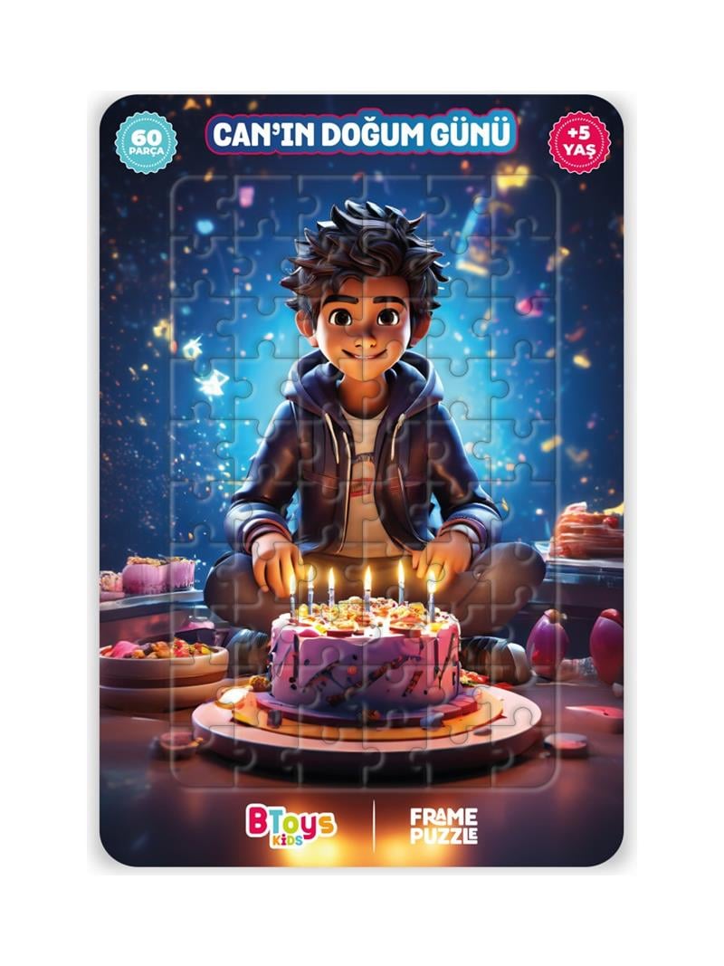 BTOYS KIDS 60 PARÇA PUZZLE CANIN DOĞUM GÜNÜ 9111