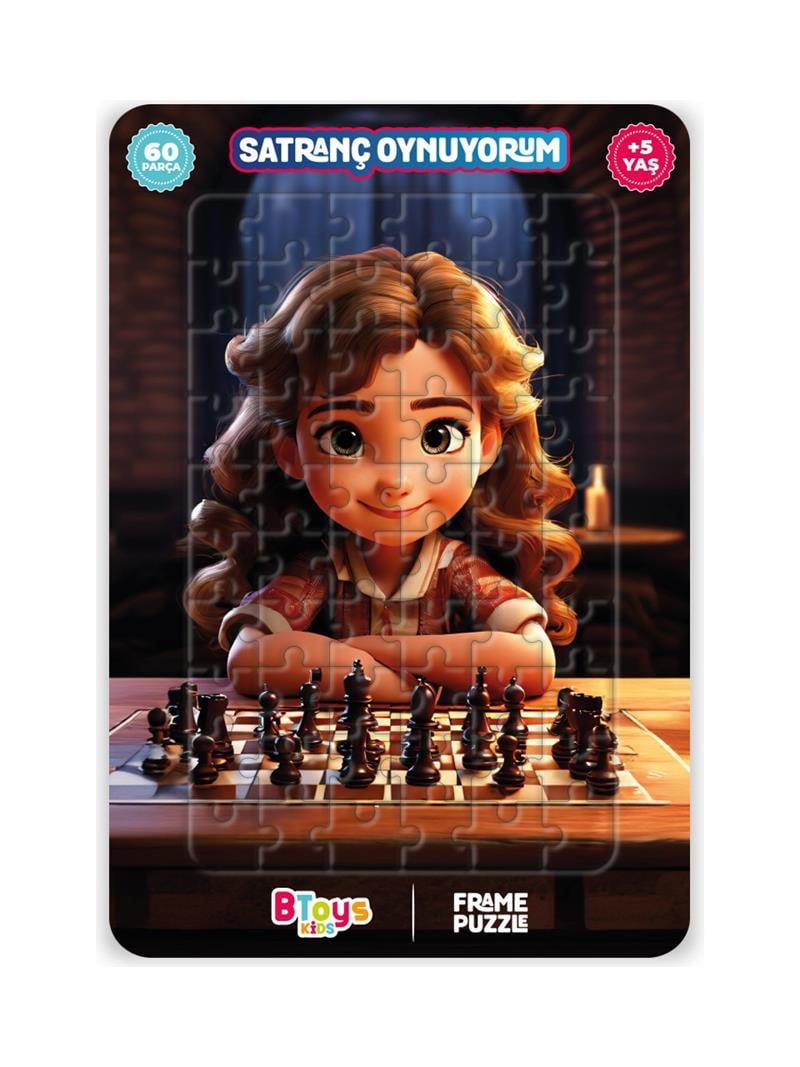 BTOYS KIDS 60 PARÇA PUZZLE SANTRANÇ ÖĞRENİYORUM KIZ 9110