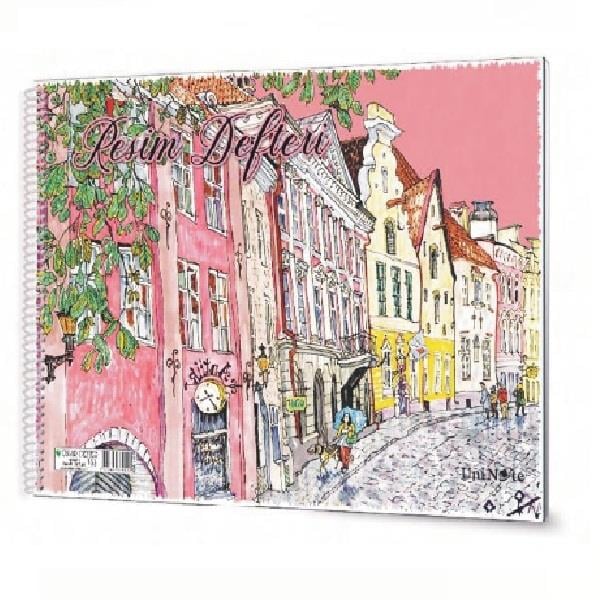 Çınar Karton Kapak 24x34 cm 15 Yaprak Spiralli Resim Defteri 