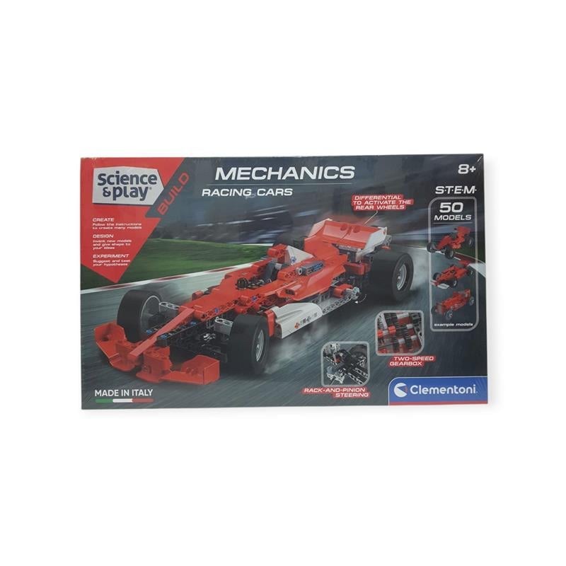 Clementoni Mechanics Racing Cars 50 Modelli STEM Yarış Arabası Yapım Seti 