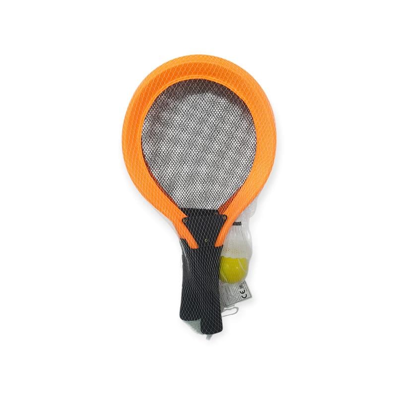 ÇOCUK MİNİ TENİS SETİ 2 RAKET + 1 TOP + 1 BADMİNTON TOPU 
