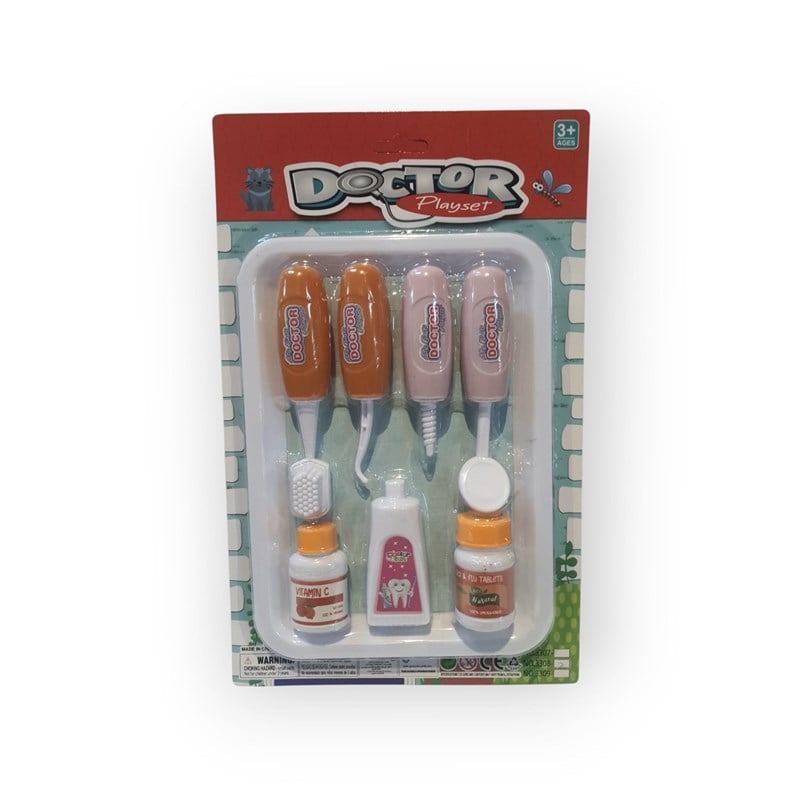 ÇOCUKLAR İÇİN TEPSİDE DİŞ DOKTORU SETİ 