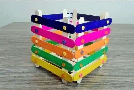 Colorbank Dil Çubuğu Ahşap Büyük Renkli 50'li Poşet