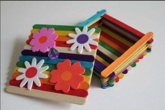 Colorbank Dil Çubuğu Ahşap Büyük Renkli 50'li Poşet