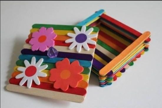Colorbank Dil Çubuğu Ahşap Büyük Renkli 50'li Poşet