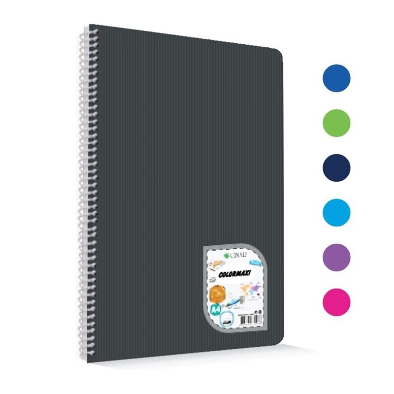 Colormaxi Plastik Kapak 17x24 cm 72 Yaprak Spiralli Kareli Defter