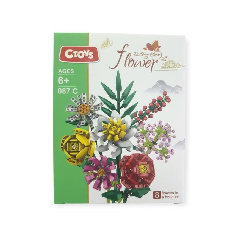 Ctoy Building Block Flower 8'li Paket