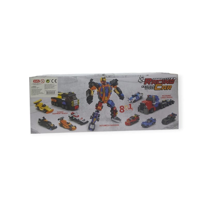 Ctoy- Dönüşebilen Yarış Araçları 8'li Set