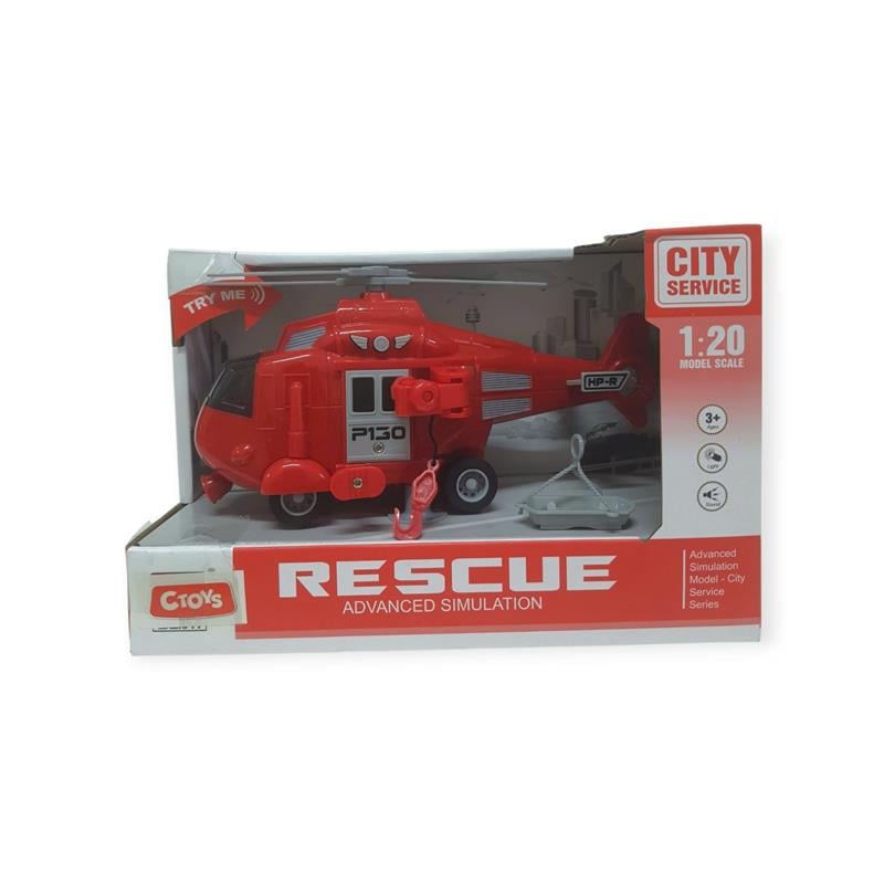 Ctoy Sesli ve Pilli Kurtarma Helikopteri 1/20 Ölçekli Model