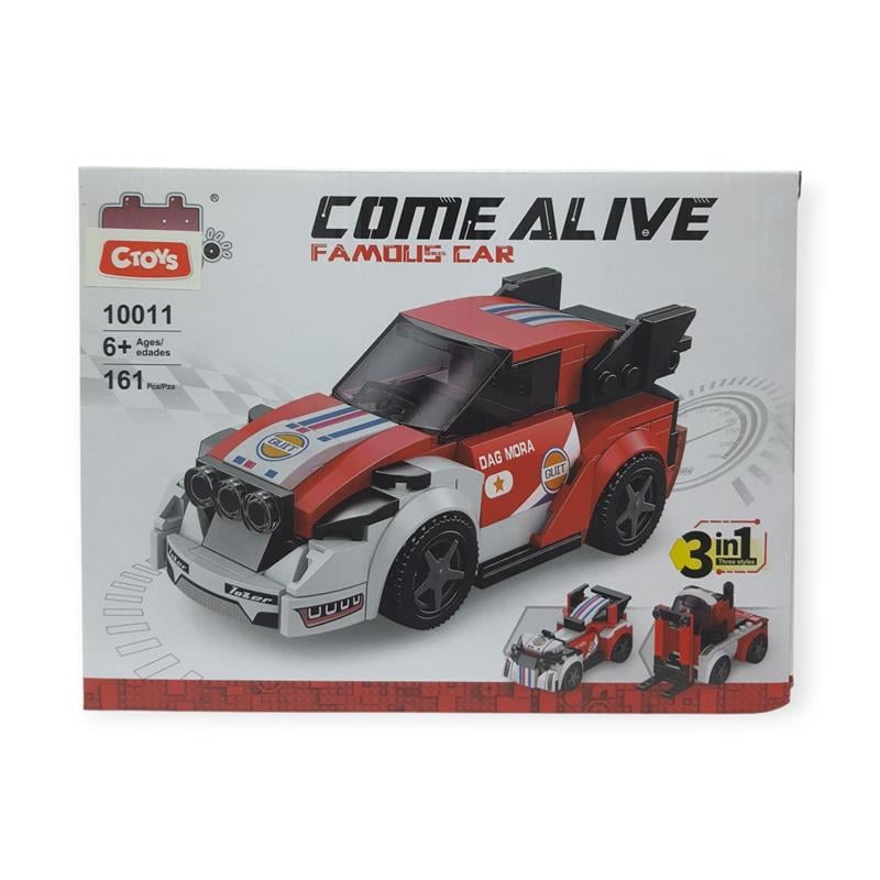 Ctoys 161 Parça Come Alive Famous Car Blok Yarış Araçları 3in1
