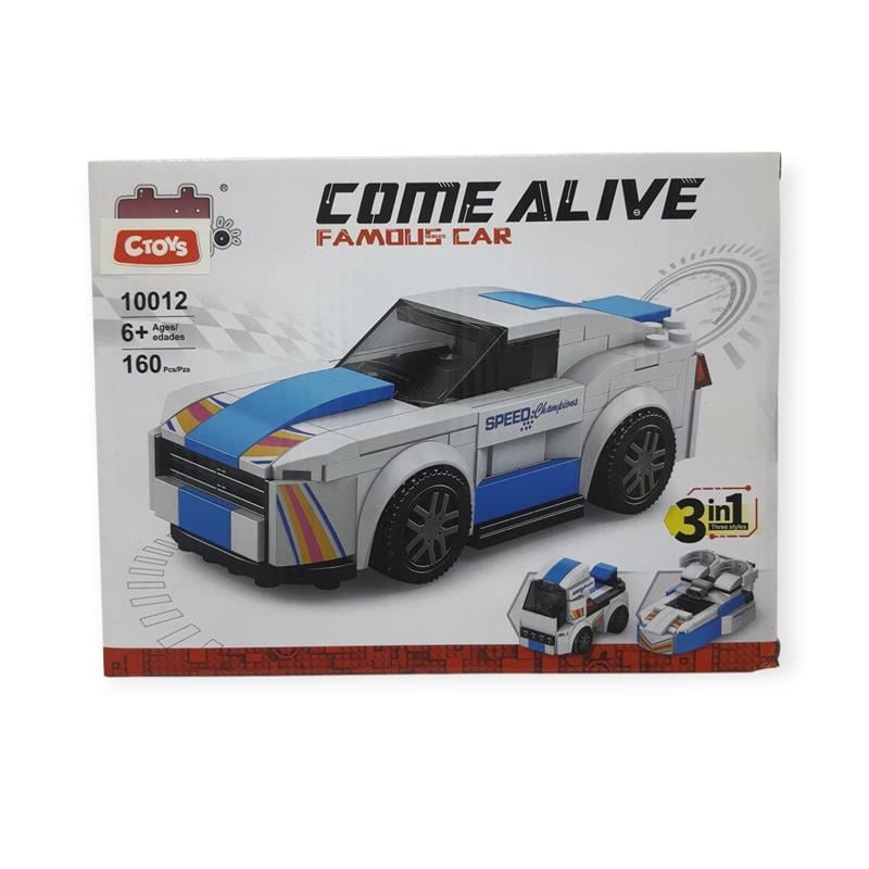 Ctoys 161 Parça Come Alive Famous Car Blok Yarış Araçları 3in1