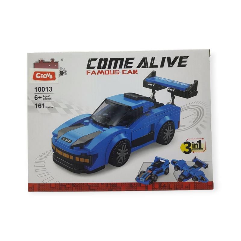 Ctoys 161 Parça Come Alive Famous Car Blok Yarış Araçları 3in1