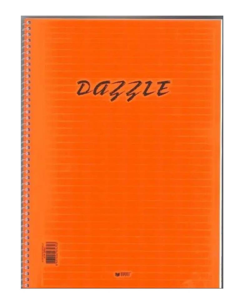 Dazzle Plastik Kapak Spiralli A4 60 Yaprak Kareli Defter 