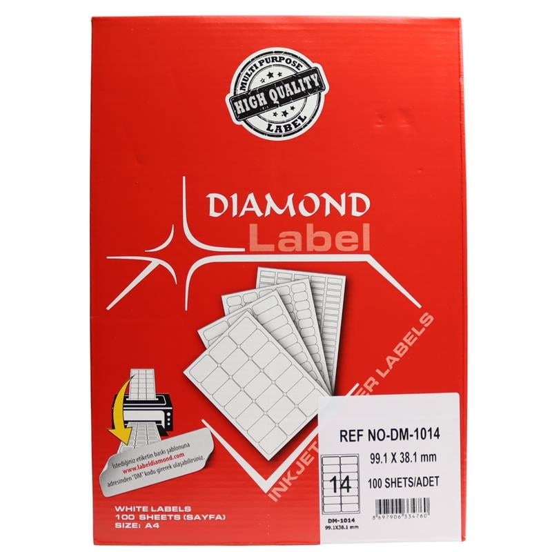 Diamond Etiket DM-1014 99.1x38.1 mm Lazer