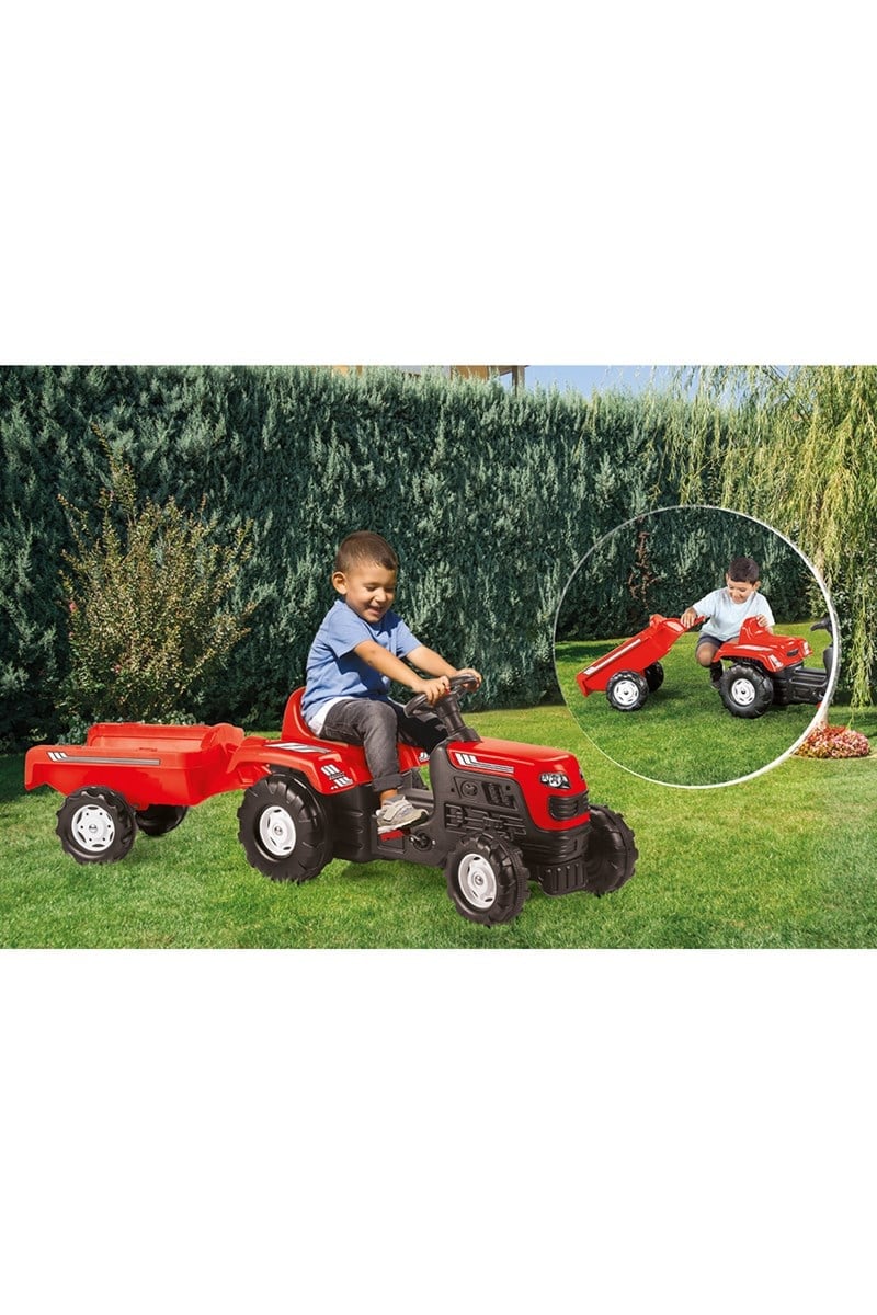 Dolu 8146 Ranchero Römorklu Traktör Kırmızı
