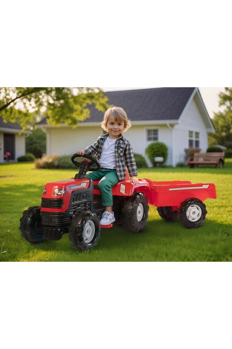 Dolu 8146 Ranchero Römorklu Traktör Kırmızı