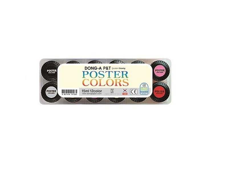 Dong-A Poster Color Guaj Boya Seti 12renk X 15ml.