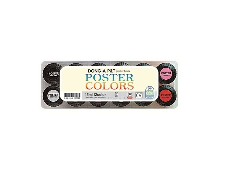 Dong-A Poster Color Guaj Boya Seti 12renk X 15ml.