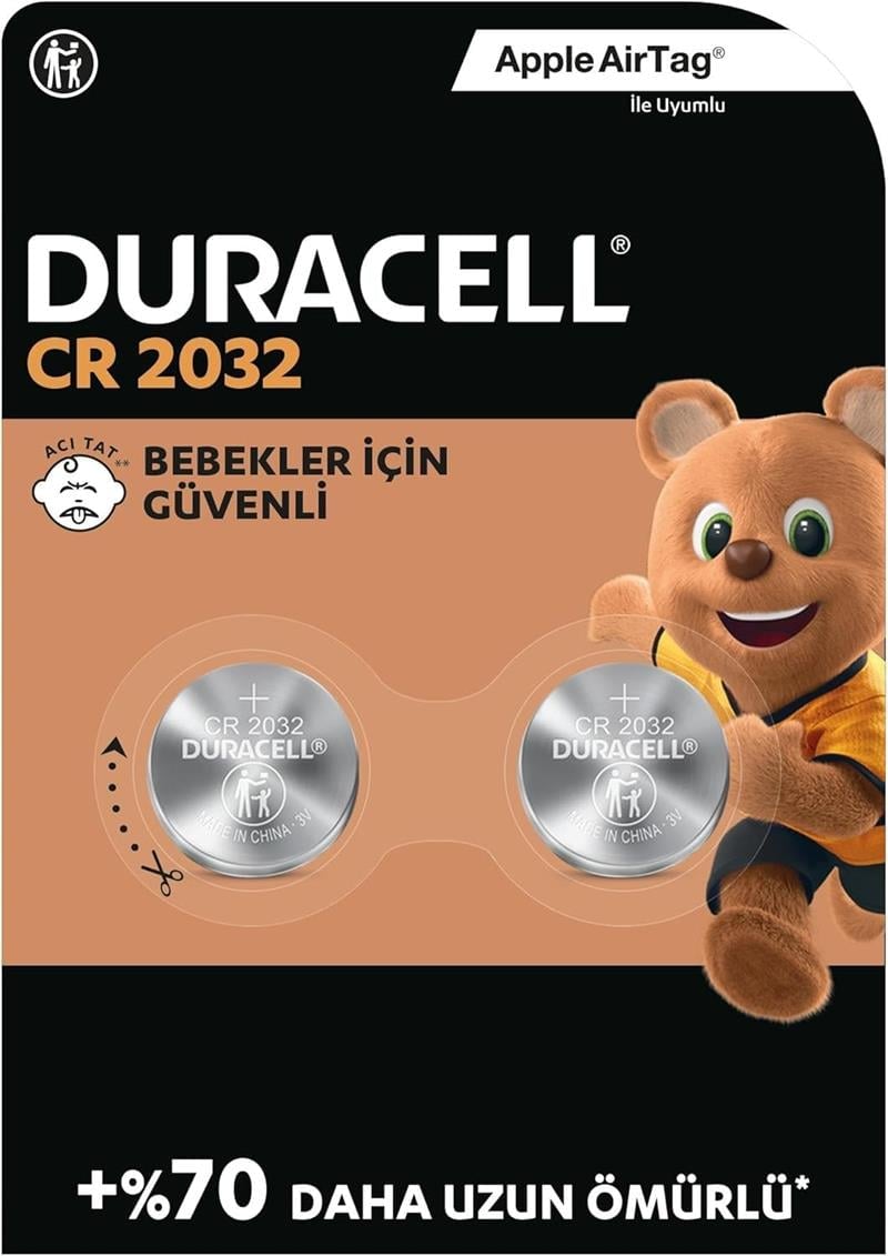 DURACELL CR2032 3V DÜĞME PİLLER 2’Lİ PAKET