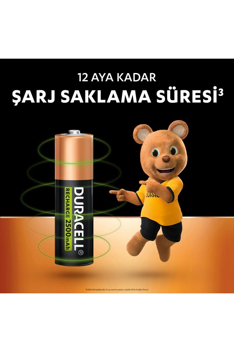 Duracell Şarj Edilebilir Pil-  2'li Aa 2500mah
