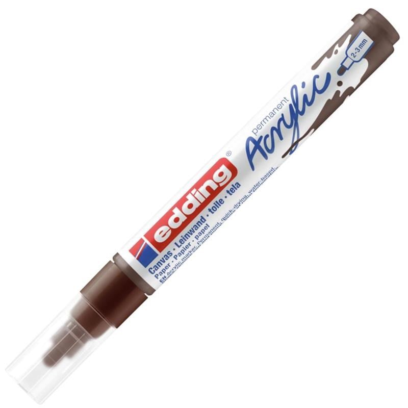 Edding Akrilik Kalem ED5100 Orta Uçlu Çikolata Kahvesı 23 mm Yuvarlak Uç