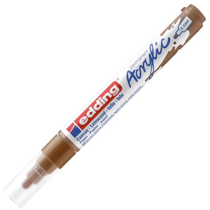 Edding Akrilik Kalem ED5100 Orta Uçlu Fındık Kahvesı 23 mm Yuvarlak Uç