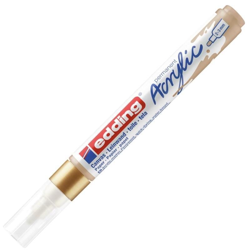 Edding Akrilik Kalem ED5100 Orta Uçlu Altın 23 mm Yuvarlak Uç