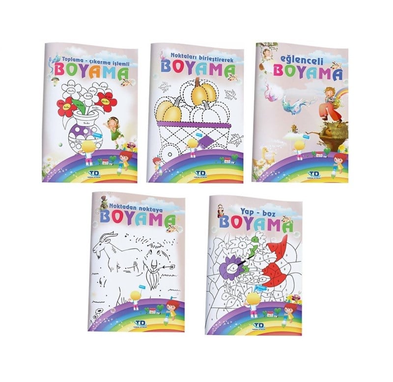 Eğlenceli Boyama Kitabı 5 Kitap / Tandem
