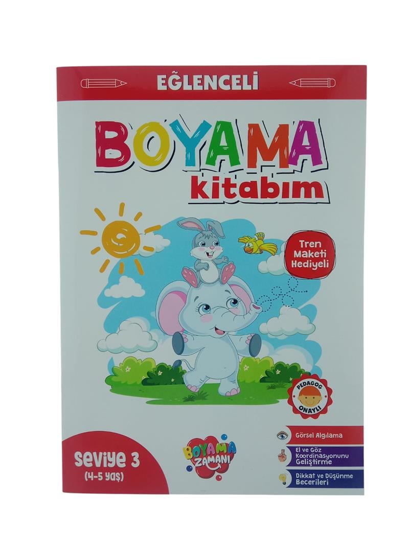 Eğlenceli Boyama Kitabım Seviye 3 4-5 Yaş