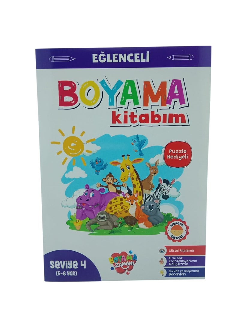 Eğlenceli Boyama Kitabım Seviye 4 5-6 Yaş