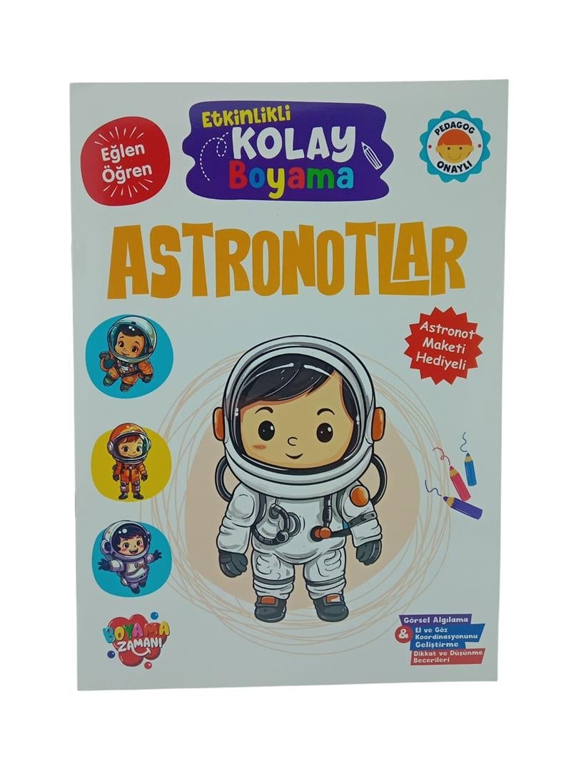 Etkinlikli Kolay Boyama Astronotlar