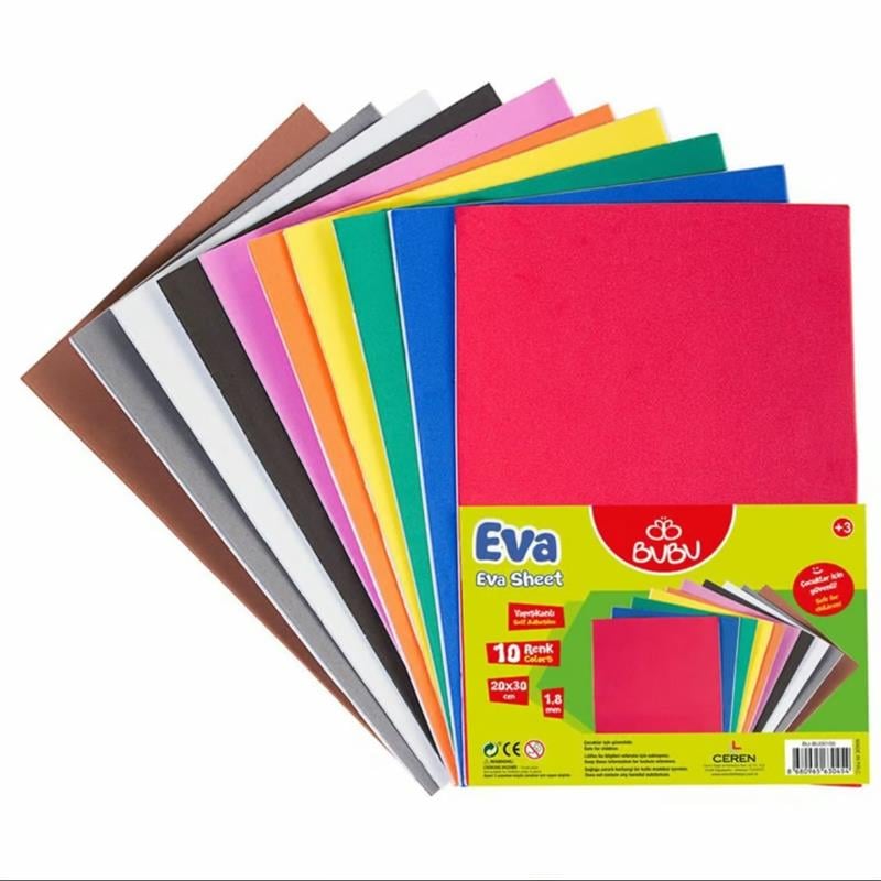 Eva- Bu-bu 20x30 Yapışkanlı 10 Renk