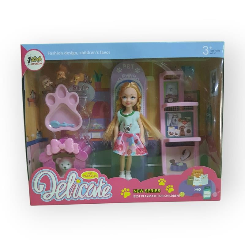 EVCİL HAYVANLI BEBEK SETİ - EĞLENCELİ OYUN SETİ 